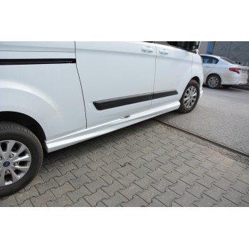Пороги (2 шт, под покраску) Длинная база для Ford Custom 2013-2022 гг