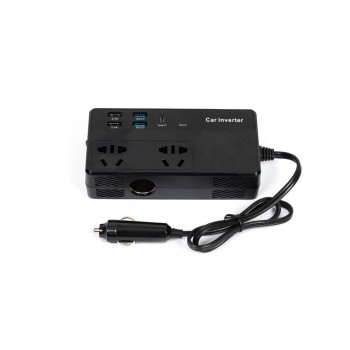 Автомобільний інвертор (220V/USB/Typ-C) CZ02