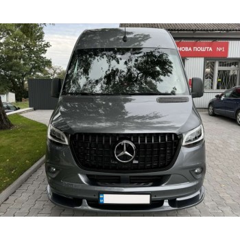 Нижняя накладка на передний бампер (под покраску) для Mercedes Sprinter W907/W910 2018- гг