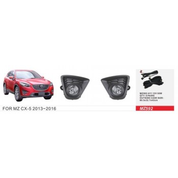 Противотуманки (2 шт, галогенні) для Mazda CX-5 2012-2017рр