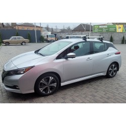 Автобагажник для гладкой крыши (хром, пар) для Nissan Leaf 2017- рр