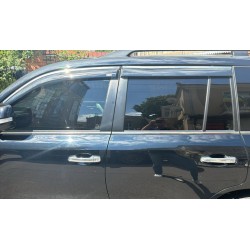 Ветровики с хромом (4 шт, Niken) для Toyota Land Cruiser 200