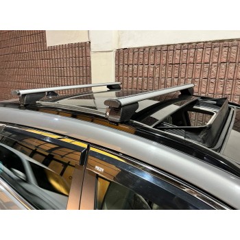 Перемычки на встроенные рейлинги под ключ Wizard V2 (2 шт) 125см, серые для Hyundai Tucson TL 2016-2021 гг