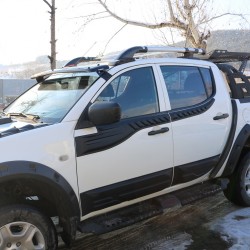 Верхние молдинги дверей (4 шт, ABS) для Mitsubishi L200 2006-2015 гг