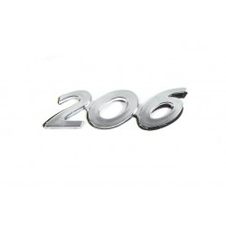 Напис 206 (90мм на 25мм) для Peugeot 206