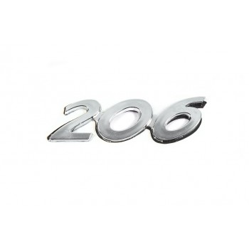 Напис 206 (90мм на 25мм) для Peugeot 206