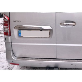 Планка над номером 2-дверний (нерж) для Mercedes Vito / V-class W447 2014- рр