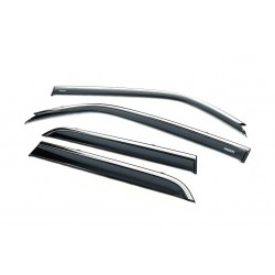 Ветровики с хромом (4 шт, Niken) для Toyota 4Runner 2009-2024 гг