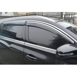 Ветровики с хромом (4 шт, Niken) для Chery Tiggo 7 2020- гг