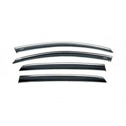 Ветровики с хромом (4 шт, Niken) для Volkswagen Golf 6