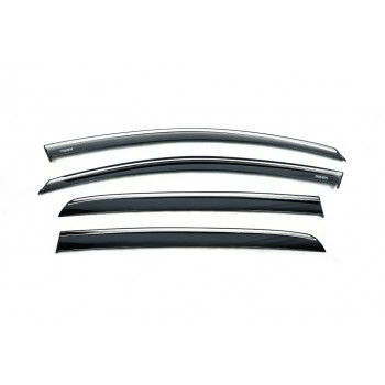 Ветровики с хромом (4 шт, Niken) для Volkswagen Golf 6