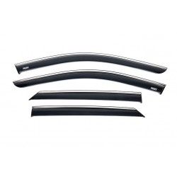 Ветровики с хромом (4 шт, Niken) для Hyundai Ioniq 5 2021- гг