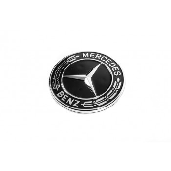 Заглушка замість емблеми на капот Mercedes (чорна, 57мм) для Тюнінг Mercedes