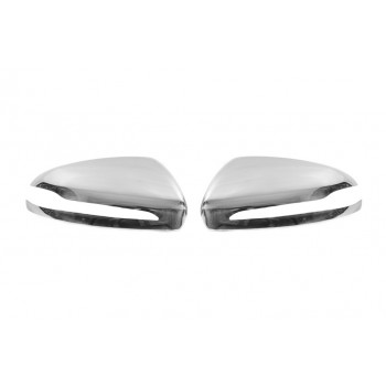 Накладки на зеркала (2 шт, нерж.) для Mercedes C-сlass W205 2014-2021 гг