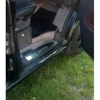 Накладки на внутренние пороги Carmos V1 (3 шт, нержавейка) для Mercedes Vito W638 1996-2003 гг