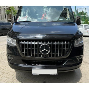 Передня решітка GT Chrome Eco (бюджетна накладка) для Mercedes Sprinter W907/W910 2018- рр