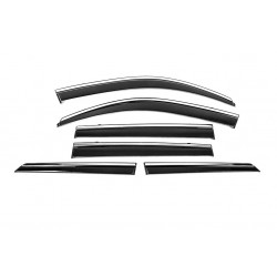 Ветровики с хромом Niken Luxury (6 шт) для Toyota Land Cruiser Prado 150