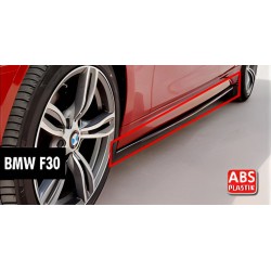 Боковые пороги DPT V-1 (черный глянец) для BMW 3 серия F-30/31/34 2012-2019 гг
