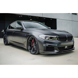 Накладка на передний бампер DPT Lip V1 (для M-Performance 2017-2020, черный глянец) для BMW 5 серия G30/31