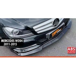 Накладка на передний бампер DPT V1 (2011-2015, черный глянец) для Mercedes C-class W204