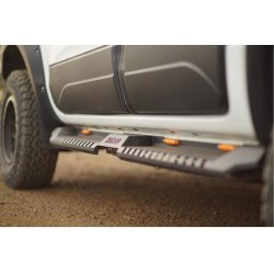 Бокові пороги Dakar V2 з LED (2019-2025, 2 шт, метал) для Mitsubishi L200 рр