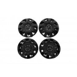 Колпаки черные ABS (1-катковый, 4 шт) для Mercedes Sprinter W907/W910 2018- гг