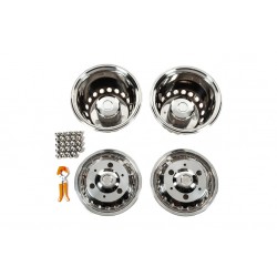 Ковпаки з нержавійки Ексклюзив V3 (2 катковий, 4 шт) для Mercedes Sprinter W907/W910 2018- рр