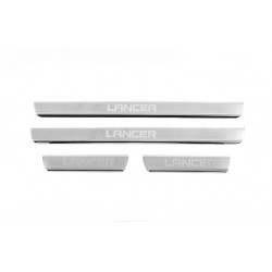 Накладки на пороги Carmos V3 (4 шт, нерж.) для Mitsubishi Lancer 9 2004-2008 гг