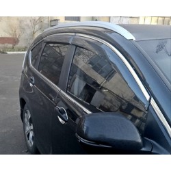 Ветровики с хромом Niken Luxury (4 шт) для Honda CRV 2012-2016 гг