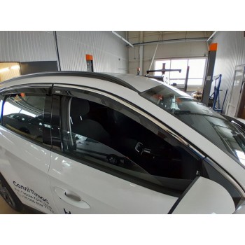 Ветровики с хромом Niken Luxury (4 шт) для Hyundai Tucson NX4 2021- гг