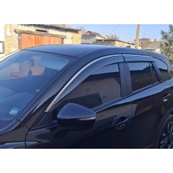 Ветровики с хромом Niken Luxury (4 шт) для Mazda CX-5 2012-2017 гг
