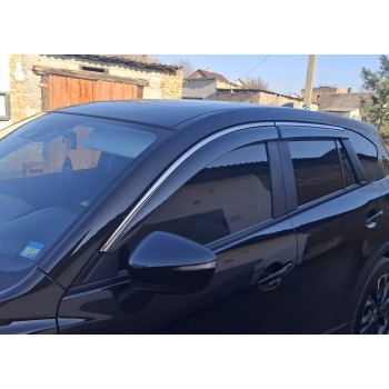 Вітровики з хромом Niken Luxury (4 шт) для Mazda CX-5 2012-2017рр