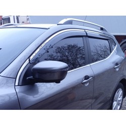 Ветровики с хромом Niken Luxury (4 шт) для Nissan Qashqai 2014-2021 гг