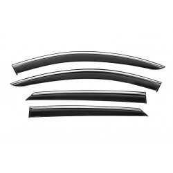 Ветровики с хромом Niken Luxury (4 шт) для Renault Logan I 2008-2013 гг