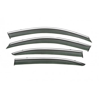 Ветровики с хромом Niken Luxury (SD, 4 шт) для Skoda Octavia II A5 2006-2010 гг