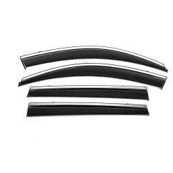 Ветровики с хромом Niken Luxury (4 шт, Long) для Toyota Rav 4 2006-2013 гг