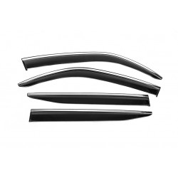 Ветровики с хромом Niken Luxury (4 шт) для Toyota Land Cruiser 300
