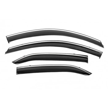Ветровики с хромом Niken Luxury (4 шт) для Toyota Camry 2006-2011 гг