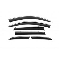 Ветровики с хромом Niken Luxury (6 шт) для Mitsubishi Outlander 2012-2021 гг