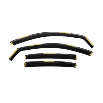 Ветровики вставные Niken Luxury (SD, 4 шт) для Skoda Octavia II A5 2006-2010 гг