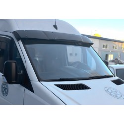 Козырек на лобовое стекло V-3 (черный глянец, 5мм) для Mercedes Sprinter W906 2006-2018 гг