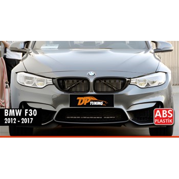 Решетка-ноздри (2 шт, черный глянец) для BMW 3 серия F-30/31/34 2012-2019 гг