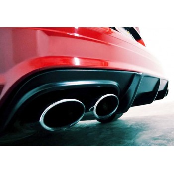 Задний диффузор DPT (2007-2011, для AMG, черный глянец) для Mercedes C-class W204