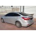 Боковые пороги DPT (2011-2014, черный глянец) для Ford Focus III