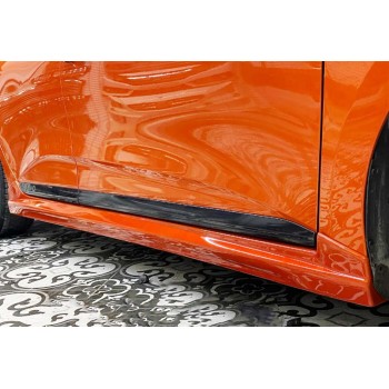 Боковые пороги DPT (черный глянец) для Renault Clio V 2019-2025гг