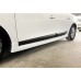 Боковые пороги DPT (черный глянец) для Renault Fluence 2009-2016 гг
