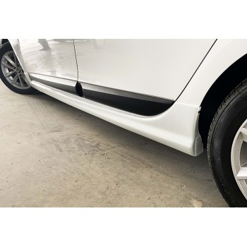 Боковые пороги DPT (черный глянец) для Renault Fluence 2009-2016 гг