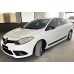 Боковые пороги DPT (черный глянец) для Renault Fluence 2009-2016 гг