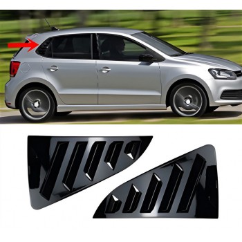 Накладки на задні вікна DPT (чорний глянець, 2шт) для Volkswagen Polo 2010-2017 рр Накладки на задні вікна DPT (чорний глянець, 2шт) для Volkswagen Polo 2010-2017 рр