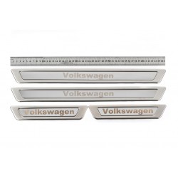 Универсальные накладки на пороги Volkswagen V-1 (4 шт., нерж) для Тюнинг Volkswagen